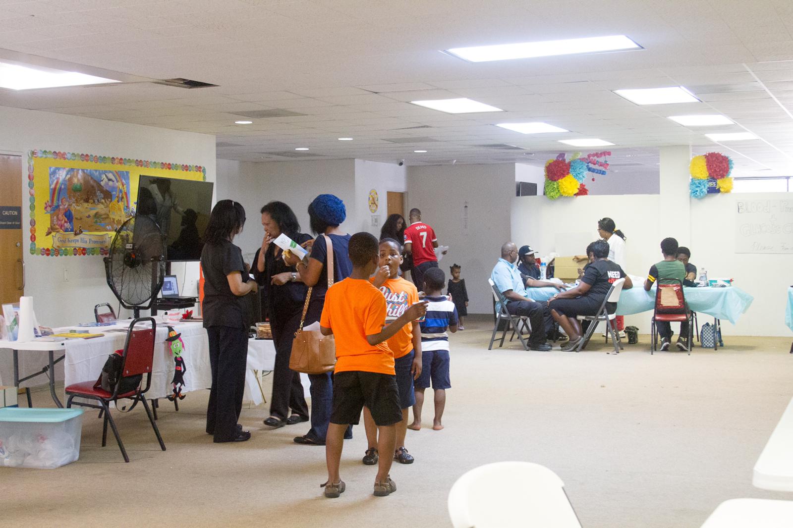 Families at the Health Fair